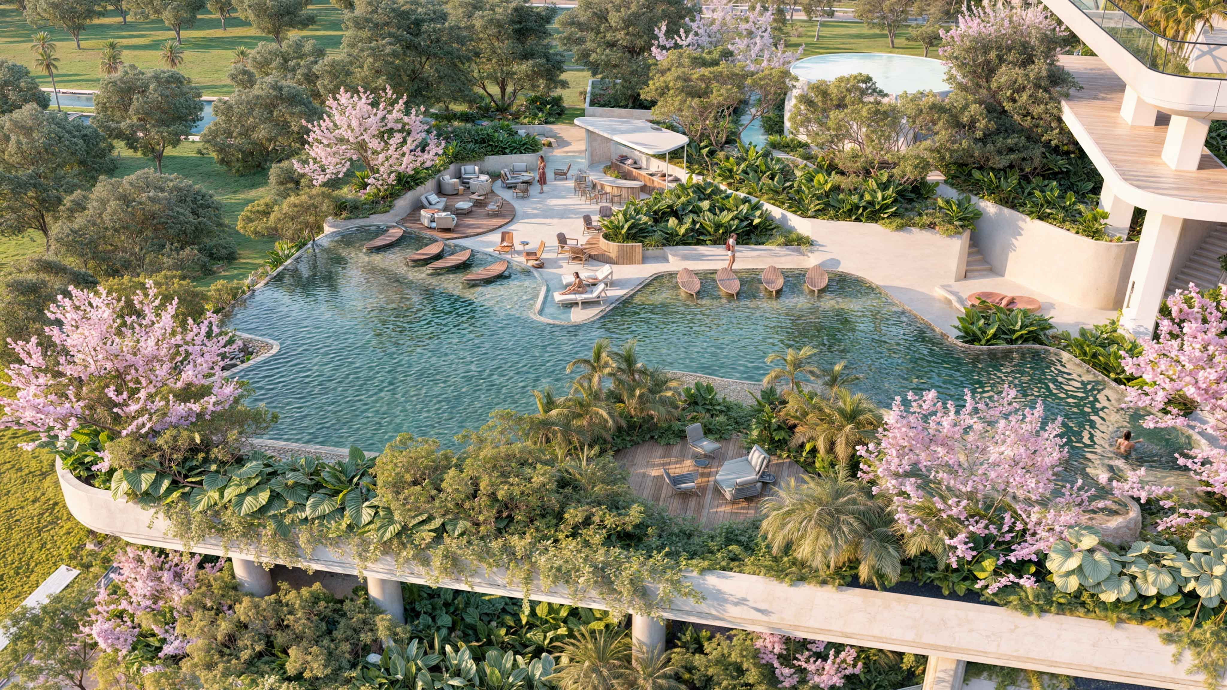 Bioma Aerial Pool Rendering