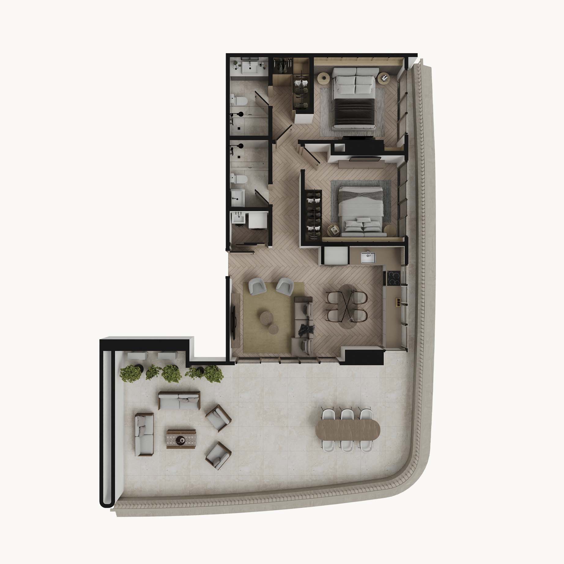 Apartamento 162m2 - Plano Arquitectónico